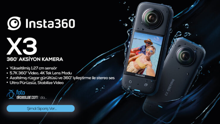 Insta360 X3 360 Derece Kamera Aksiyon Kamera