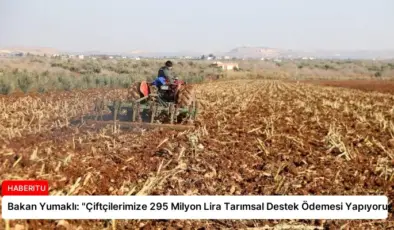 Bakan Yumaklı: “Çiftçilerimize 295 Milyon Lira Tarımsal Destek Ödemesi Yapıyoruz”
