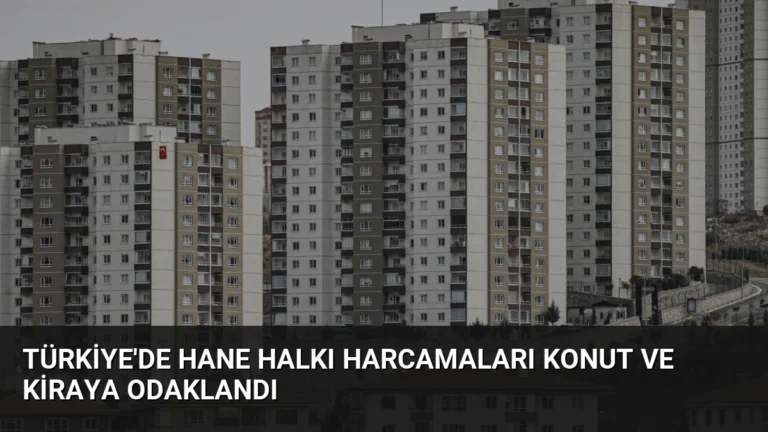Türkiye’de Hane Halkı Harcamaları Konut ve Kiraya Odaklandı