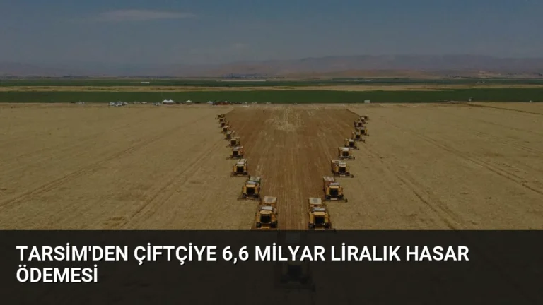 TARSİM’den çiftçiye 6,6 milyar liralık hasar ödemesi