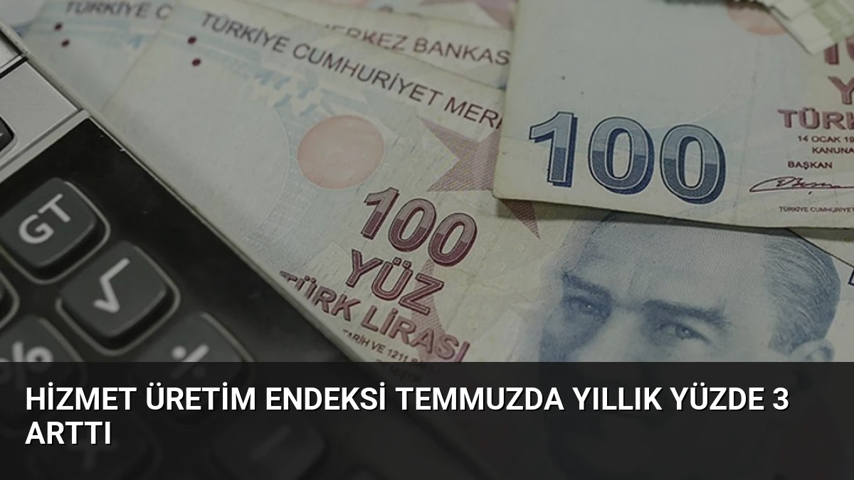 Hizmet Üretim Endeksi Temmuzda Yıllık Yüzde 3 Arttı